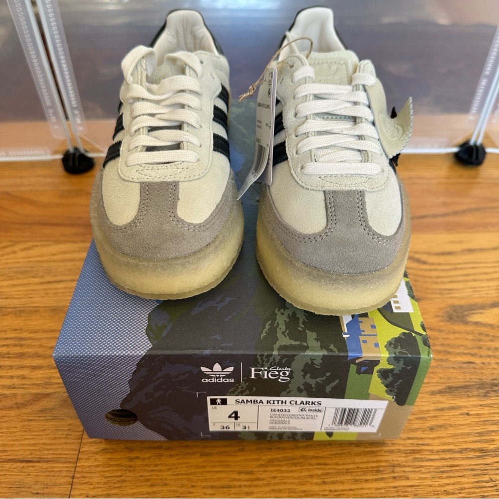 NWT 8th street samba by Ronnie fieg adidas x kith shoes size 4